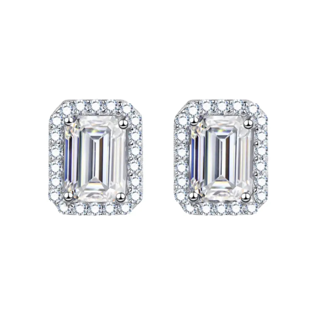 Mary Emerald Cut Earrings