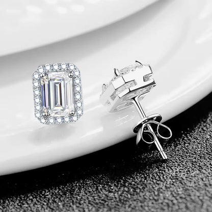 Mary Emerald Cut Earrings