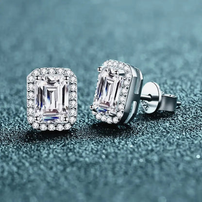 Mary Emerald Cut Earrings